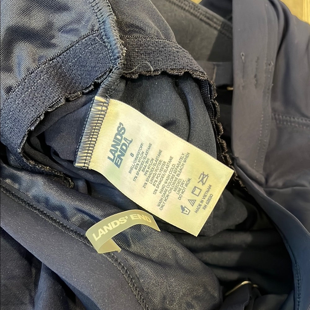 Lands' End Blue Ruched Tank Bikini - Picture 3 of 3